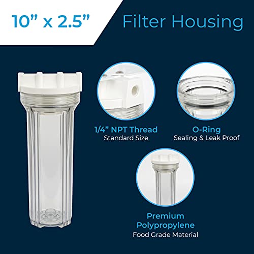 SpiroPure Clear Water Filter Housing 10 inch / 2.5 x 10/158117 Transparent Standard Housing