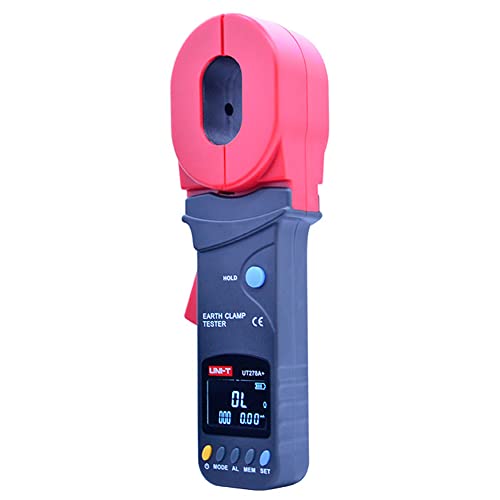 UNI-T UT276A+/ UT278A+ Clamp Earth Ground Tester, 4 Digits LCD Display Leakage Current 30A Earth Ground Resistance 1200Ω CAT III 300V CE, RoHS (UT278A+)