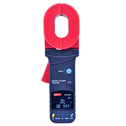 UNI-T UT276A+/ UT278A+ Clamp Earth Ground Tester, 4 Digits LCD Display Leakage Current 30A Earth Ground Resistance 1200Ω CAT III 300V CE, RoHS (UT278A+)