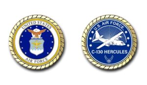 us air force c-130 hercules challenge coin officially licensed