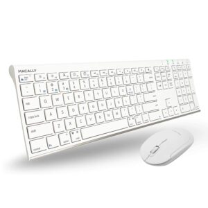 macally bluetooth wireless keyboard and mouse combo for mac, fully apple compatible