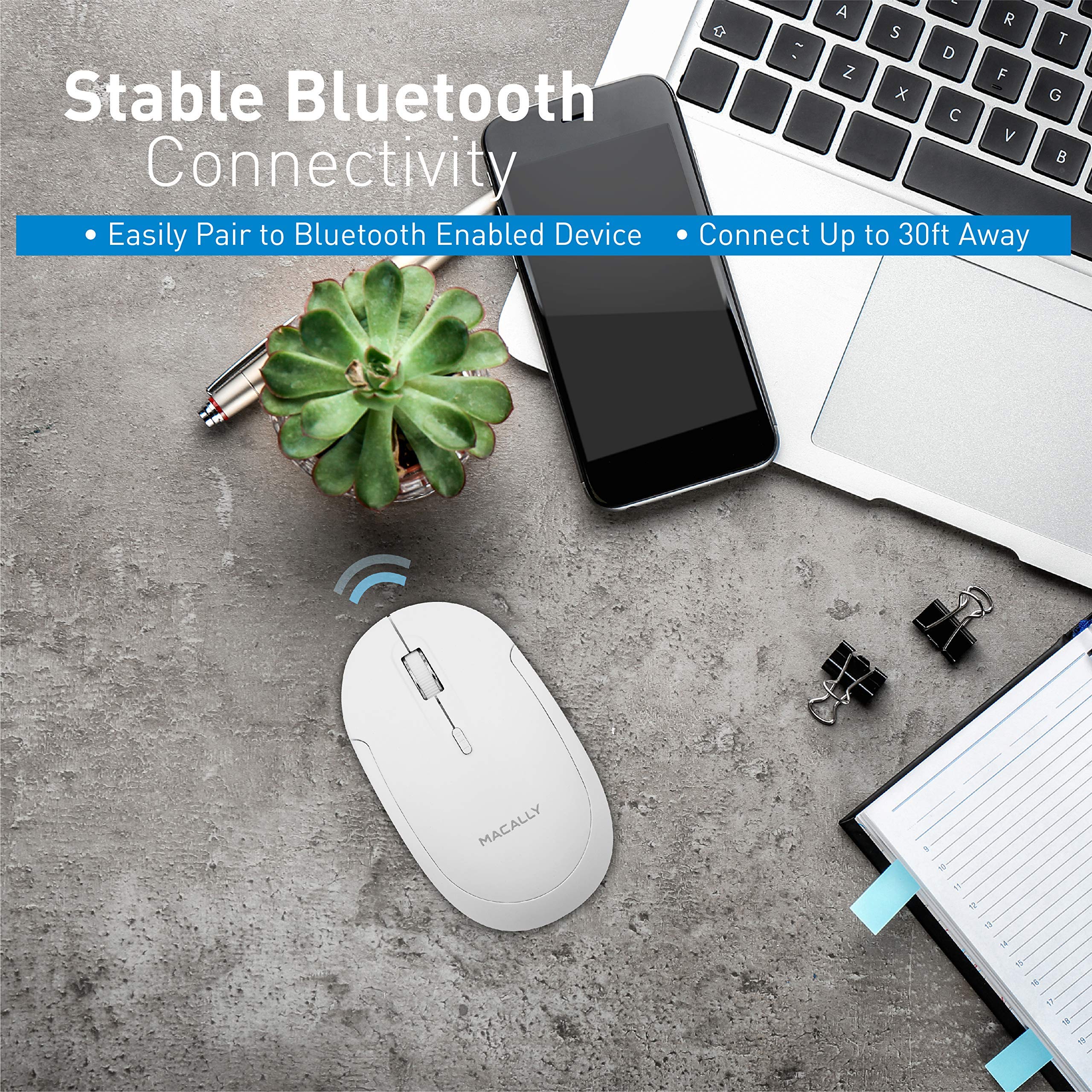 Macally Bluetooth Wireless Keyboard and Mouse Combo for Mac, Fully Apple Compatible