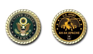 us army ah-64 apache challenge coin officially licensed
