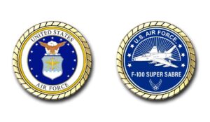 us air force f-100 super sabre challenge coin officially licensed