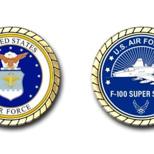 US Air Force F-100 Super Sabre Challenge Coin Officially Licensed