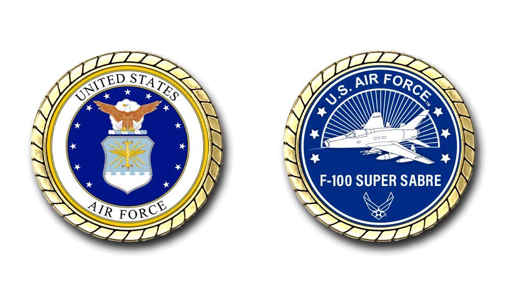 US Air Force F-100 Super Sabre Challenge Coin Officially Licensed