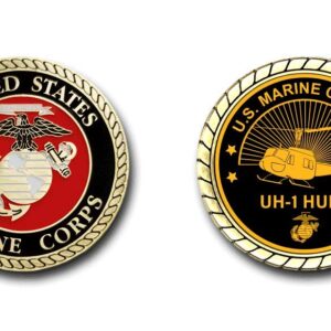 US Marine Corps UH-1 Huey Challenge Coin Officially Licensed