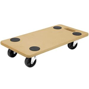 mount-it! dolly for moving - securely holds 220 pounds | slab dolly glides across carpet & hard wood without harming floors | moves items like pianos, couches, fridges, boxes | no assembly required