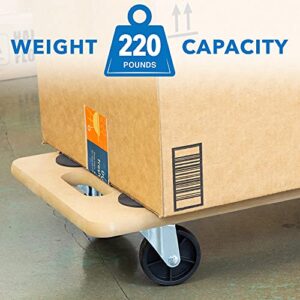 Mount-It! Dolly for Moving - Securely Holds 220 Pounds | Slab Dolly Glides Across Carpet & Hard Wood Without Harming Floors | Moves Items Like Pianos, Couches, Fridges, Boxes | No Assembly Required