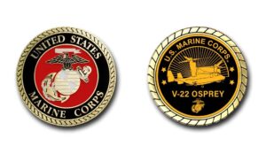 us marine corps v-22 osprey challenge coin officially licensed