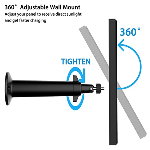 Solar Panel Compatible with Video Doorbell 1/newest generation(2020 Release-1080p), Waterproof Charge Continuously,5 V/ 3.5 W (Max) Output, Includes Secure Wall Mount,5.0M/16 ft Power Cable