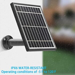 Solar Panel Compatible with Video Doorbell 1/newest generation(2020 Release-1080p), Waterproof Charge Continuously,5 V/ 3.5 W (Max) Output, Includes Secure Wall Mount,5.0M/16 ft Power Cable