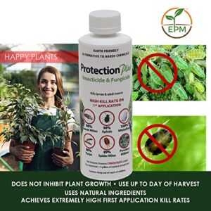 Eco-Safe Plant Protection, Broad Spectrum Insecticide, Fungicide, Miticide; Kill and Repel Mites, Whitefly, Aphids, Thrips, More; EPM Protection Plus 8 Oz Concentrate