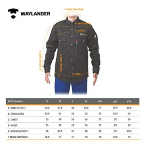 Waylander BROKK Welding FR Flame Resistant Long Sleeve Shirt for Men 9Oz Welding Shirt