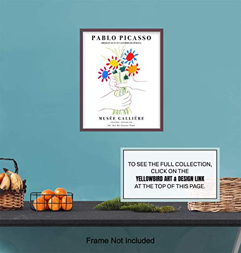 Pablo Picasso Poster - 8x10 Picasso Wall Art - Pablo Picasso Prints - Gallery Wall Art - Bouquet of Peace - Flowers - Museum Poster