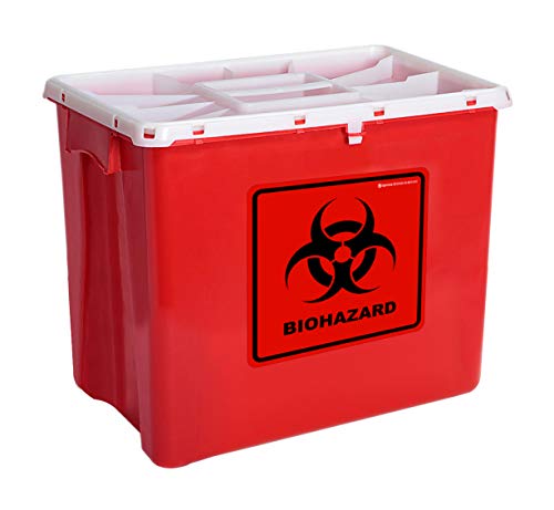 Biohazard Stickers- 5.5" x 5.5" Biohazard Labels (Pack of 10) - UV Coated Label- Biohazard Warning Sign for Labs, Hospitals and Industrial Use Universal Biohazard Symbol by Ignixia