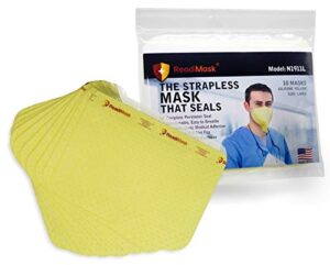strapless large yellow readimask respirator 10-pack