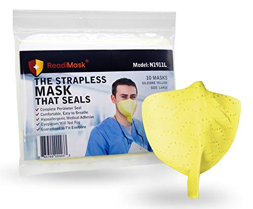 Strapless Large Yellow ReadiMask Respirator 10-Pack