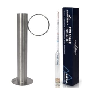 usa-made syrup hydrometer kit - easy to read and metal test cup