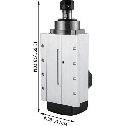 VEVOR Air Cooled Spindle Motor 2.2KW CNC Spindle Motor 220V Square Air Cooled Spindle Motor ER20 Collet 24000 RPM CNC Spindle 6A Spindle Motor 400 Hz for CNC Router Engraving Milling Machine