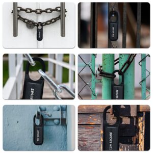 Fingerprint Padlock, Mini Black Padlock Fingerprint Lock, Long Standby Time USB Charge Keyless Padlock for Gym School Locker, House Door, Travel Luggage, Backpack