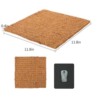 Aulock 10 Pack Thickened Coco Coir Liner Chicken Nest Pads- Coconut Fiber Nesting Box Liners Chicken Coop Bedding Mats Hen House Bottom Poultry Supplies for Composting Hen Laying Eggs