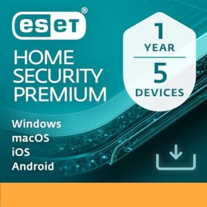 eset home security premium | 2024 edition | 5 devices | 1 year | antivirus software | password manager | privacy protection | antispam | anti-theft | digital download [pc/mac/android/linux online code]