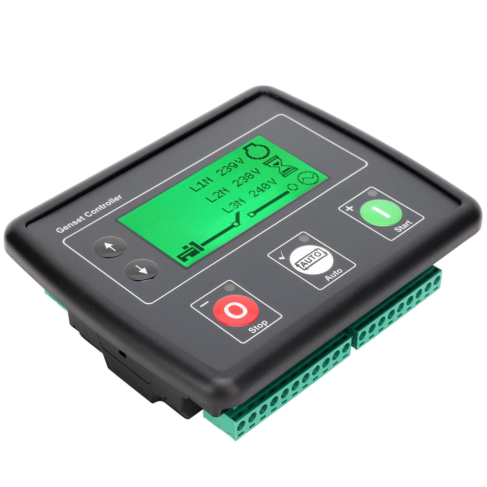 Eujgoov Auto Mains Failure Control Module Generator Controller Self-Starting LCD Protection Controller DSE4520 Industrial Supplies