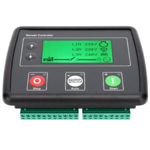 Eujgoov Auto Mains Failure Control Module Generator Controller Self-Starting LCD Protection Controller DSE4520 Industrial Supplies