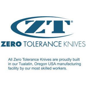 Zero Tolerance 0308BLKTS, Drop Point Pocket Knife, 3.75-in. Blade, Manual KVT Ball Bearings Opening, Titanium Frame Lock , Black