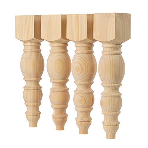 CAROLINA LEG CO. Modern Chunky Bench Legs - Perfect for Coffee Tables - Set of 4 - Made in NC - Dimensions: 3.5" x 16"