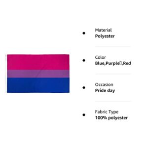 Bisexual Pride Flag (3x5 Feet) - Vivid Color and Fade Proof - Canvas Header and Double Stitched