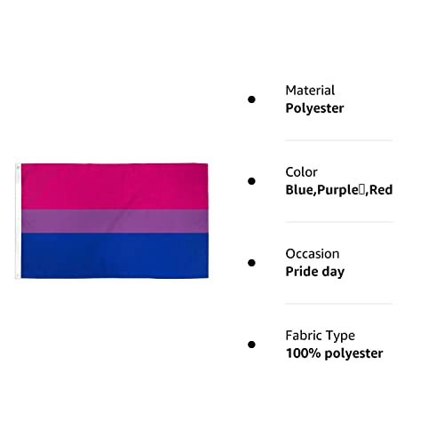 Bisexual Pride Flag (3x5 Feet) - Vivid Color and Fade Proof - Canvas Header and Double Stitched