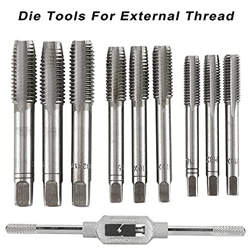Toolly 32pcs Tap and Die Set, Metric Hardened Steel Tool Set, Essential Threading & Rethreading Tool with Storage Case Perfect for Auto and Machinery Repair