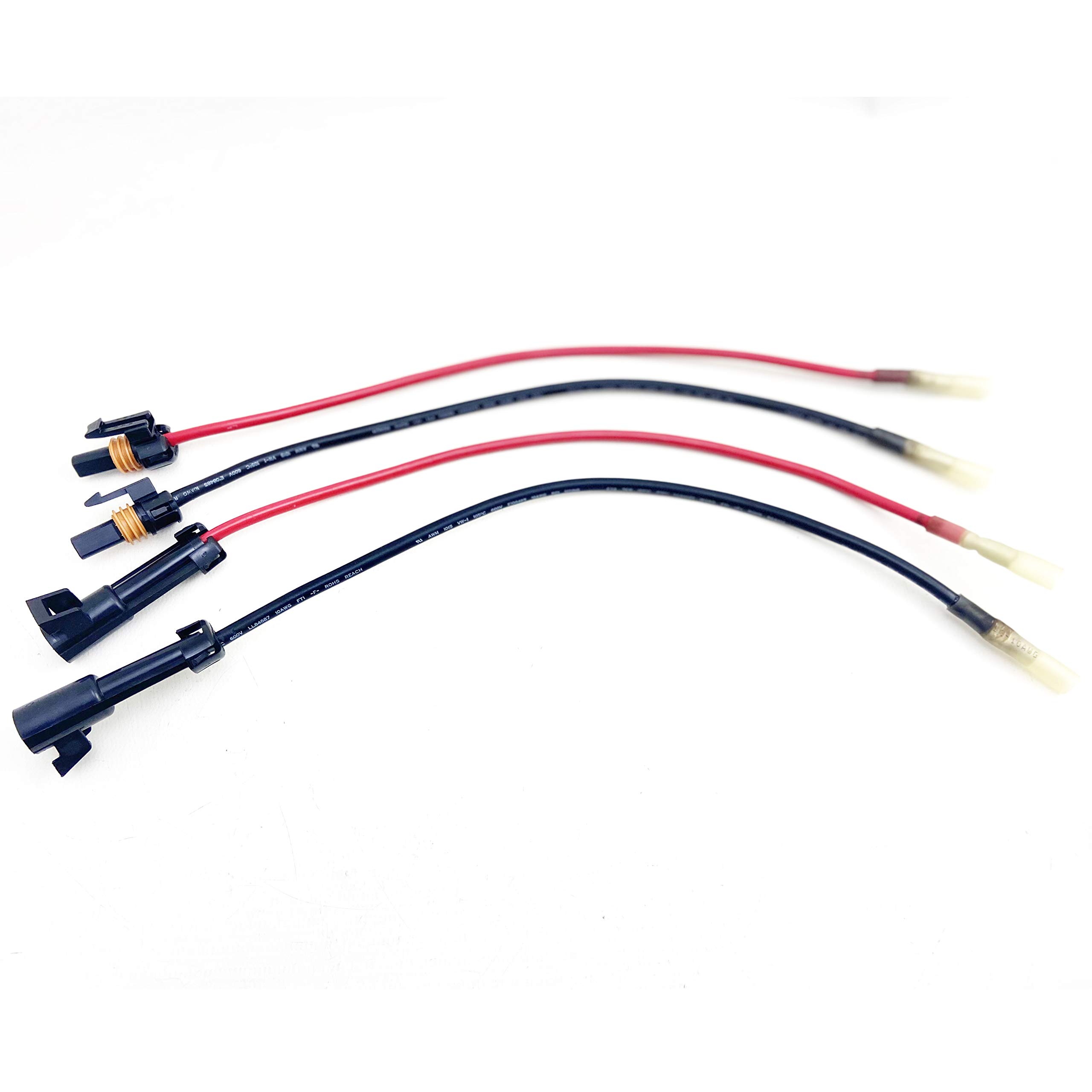 RCPW Spinner Repair Wiring Harness for Buyers SaltDogg TGS Tailgate Salt Spreaders Replaces 3020301 (Male + Female Kit, Black + Red Kit)