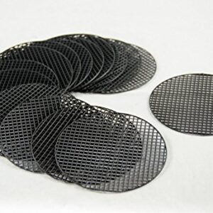 18 Pcs Round Black Plastic Drainage Mesh/Screen/Net for Potted Plants & Bonsai Pots - 4"x 4"