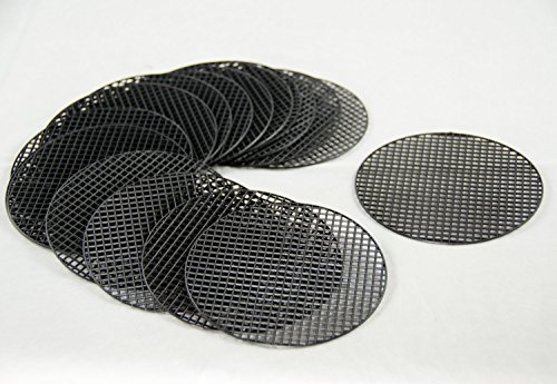 18 Pcs Round Black Plastic Drainage Mesh/Screen/Net for Potted Plants & Bonsai Pots - 4"x 4"