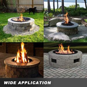 RYFT Fire Pit Ring 42-Inch Outer/36-Inch Inner Diameter Fire Pit Insert 2 mm Thick Heavy Duty Solid Steel Fire Pit Liner DIY Campfire Ring Above or In-Ground for Outdoor
