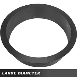 RYFT Fire Pit Ring 42-Inch Outer/36-Inch Inner Diameter Fire Pit Insert 2 mm Thick Heavy Duty Solid Steel Fire Pit Liner DIY Campfire Ring Above or In-Ground for Outdoor