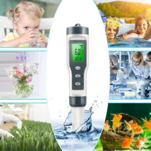 PH Meter, 3-in-1 TDS/PH/Temperature Meter with ATC, 0.01 Resolution High Accuracy, Data Lock Function, LCD Display, Lab Ph Meters