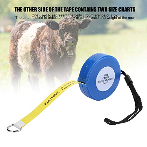 Pig Weight Measuring Tape, Animal Body Weight Measure Tape, Non‑Toxic Measuring Safe for Animal Farm Equipment Cattle Weight