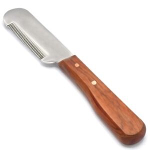 aaprotools professional stripping knife, right handed, 3 inch blade (stainless steel) (medium, wood)