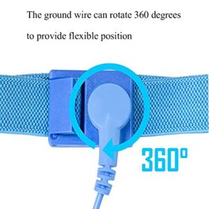 Antistatic Wrist Strap，Adjustable ESD Wrist Band Fits - 6 Pack for Working on Sensitive Electronic Devices