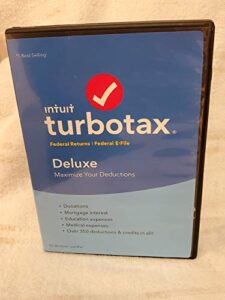 turbotax 2017 deluxe federal tax software cd [pc / mac] [old version]