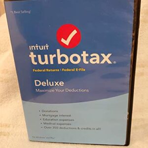 Turbotax 2017 Deluxe Federal Tax Software CD [PC / Mac] [Old Version]