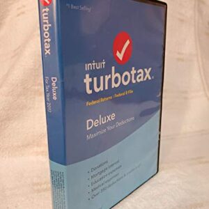 Turbotax 2017 Deluxe Federal Tax Software CD [PC / Mac] [Old Version]