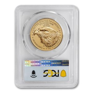 2023 (W) 1 oz American Eagle Gold Bullion Coin Gem Uncirculated (First Day of Issue - Struck at West Point - Flag Label) 22K $50 PCGS GEMUNC