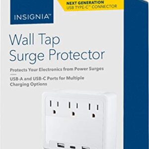 Insignias 3-Outlet3-USB Surge Protector - White