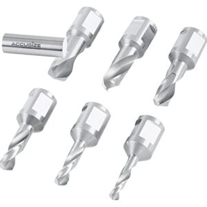 Accusize Industrial Tools 6pcs/Set H.S.S. Fully Ground Drill Set with 3/4" Weldon Shank, 1inch Cutting Depth, 0519-2501