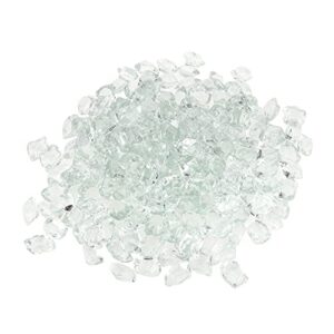 onlyfire 1/2-inch polygon fire glass, 10 pound pack glass rock for fireplace fire pit & lanscaping, high luster crystal